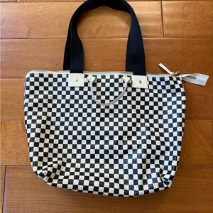 Clare V  Checkered Le Zip Tote Bag